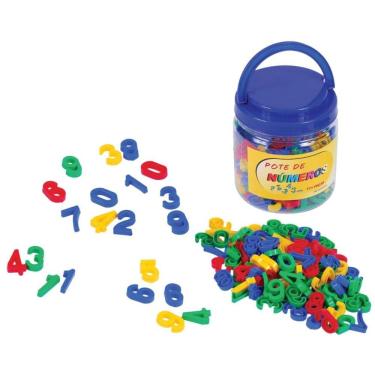 Imagem de Brinquedos Educativos - Pote Com Números 105 Peças