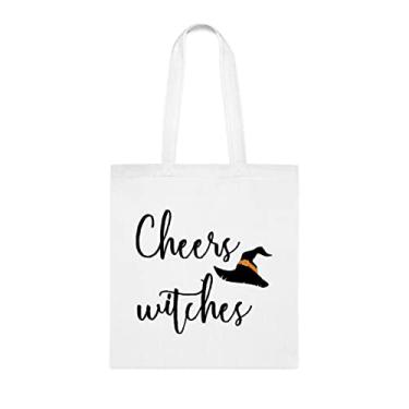Imagem de Sacola Cheers Witches, presente de bruxa Cheers, bolsa de ombro de bruxa Cheers, bolsas reutilizáveis de bruxa Cheers, cesta de Natal de aniversário, ideia de presente para ela, presente