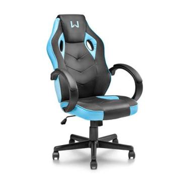 Imagem de Cadeira Gamer Warrior Azul Com Apoio Confortável Multilaser - Ga161