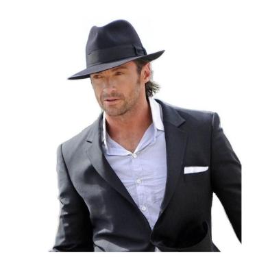 Imagem de Chapéu Masculino Gangster Preto Aba Larga Festas