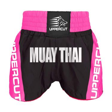 Imagem de Calção Short Muay Thai Premium Preto/Rosa - P