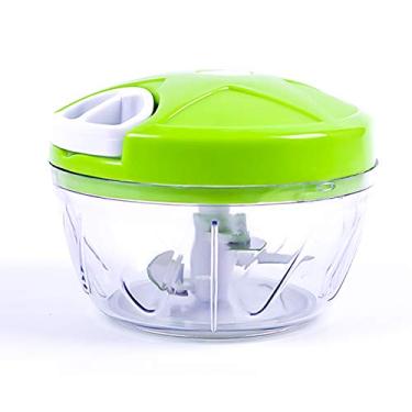 Imagem de Cortador de alimentos manual para misturador de alimentos picador de frutas vegetais e cebolas, triturador de picador de mão (verde)