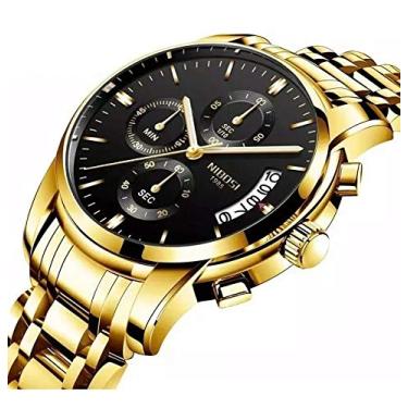 Imagem de NIBOSI 2353 Relogio Masculino digital (Dourado-Preto)