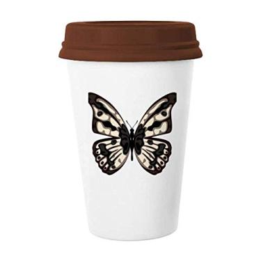 Imagem de Espécime de borboleta em caneca pálida vidro bebendo cerâmica copo tampa