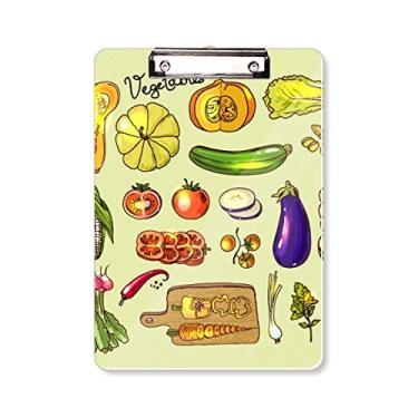 Imagem de Vegetables berinjela, abóbora, gengibre, prancheta, pasta, bloco de notas A4