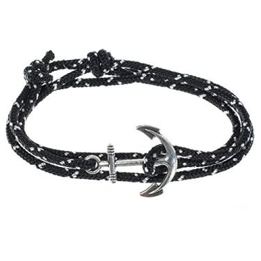 Imagem de West Coast Paracord Pulseiras femininas ajustáveis com âncora náutica e gancho de peixe – feitas de corda de nylon