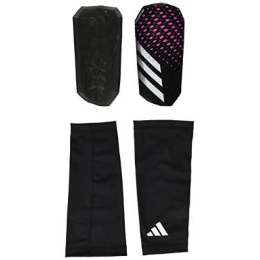 Imagem de adidas Caneleira unissex adulto Soft Ground Competition Predator Preto/Branco/Team Shock Pink Médio