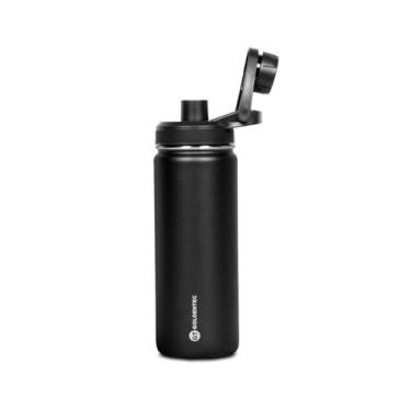 Imagem de Garrafa Térmica Inox 750 ml para bebidas quentes ou frias com tampa com bico e base emborrachada - Preto Goldentec