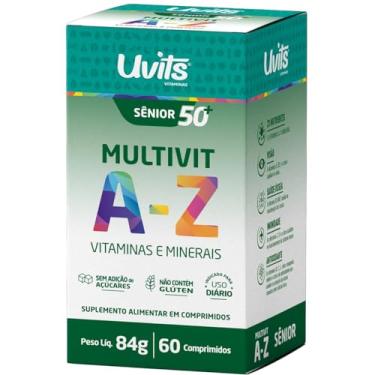 Imagem de Multivitamínico MultiVit A-Z Senior 60 Comprimidos - Uvits