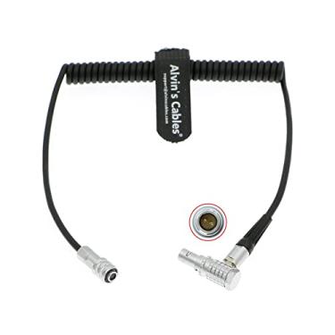 Imagem de Alvin's Cables Cabo enrolado BMPCC 4K 6K Weipu 2 pinos fêmea para ângulo reto 2 pinos macho para câmera Blackmagic Pocket Cinema 4K 6K
