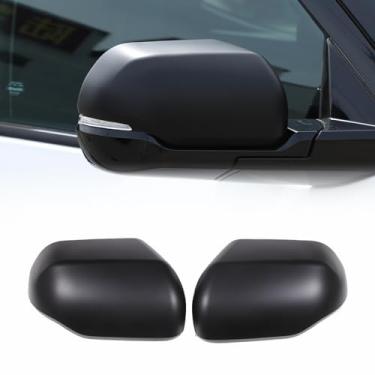 Imagem de Capa de espelho retrovisor de porta compatível com Toyota Tundra 2022 2023, capas de espelho completo ABS, capas de espelho lateral sobreposição de tampa (preto fosco)