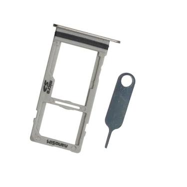 Imagem de Substituição do conjunto da bandeja do cartão SIM Micro SD para LG V60 ThinQ 5G V600 (prata)