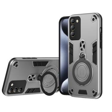 Imagem de Kukoufey Capa de proteção contra quedas compatível com Vivo T3 5G, Y100 (Índia) V2327, Y200e V2336, V30 Lite 4G - Capa com suporte magnético cinza