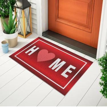 Imagem de Tapete Capacho Divertido Decorativo Para Porta Frase - Home - Vermelho Degrade Ca0317