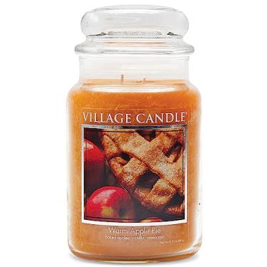 Imagem de Village Candle Pote de boticário de vidro grande para torta de maçã quente, 600 g, marrom