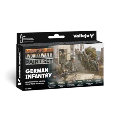 Imagem de Vallejo - Conjunto de tinta colorida modelo de infantaria alemã da Segunda Guerra Mundial | Tons militares históricos | Cores acrílicas compatíveis com pincel e aerógrafo | Coleção Pro Modeler | 6