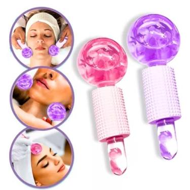 Imagem de Massageador Profissional Facial e Corpo Ice Globe Cristal da Beleza Gelado Anti Envelhecimento, Anti Rugas, Cromoterapia