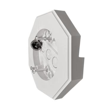 Imagem de iMBAPrice Kit de montagem de lâmpada vertical branca IMBA-8141 com caixa elétrica embutida, bloco de montagem octógono de PVC de 1,27 cm (1,3 cm) para luminárias externas, pacote com 1