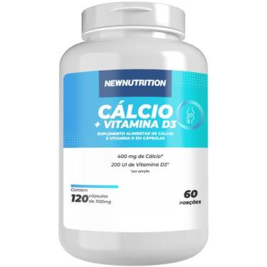 Imagem de Calcio + Vitamina D3 New 500mg 120 Caps - NEWNUTRITION, Natural, 120 C