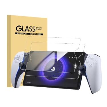 Imagem de Protetor de tela para PlayStation Portal PS5 Portátil, protetor de tela de vidro temperado portátil para PS5 (fabricação de moldes reais à máquina) (à prova de estilhaçamento de grau militar) (pacote
