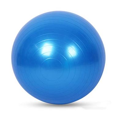 Imagem de Bola de exercício para yoga, fitness, estabilidade de equilíbrio, bola extra grossa de nível profissional e estabilidade – anti-explosão, programa de treino 2020 (azul, 45 cm)
