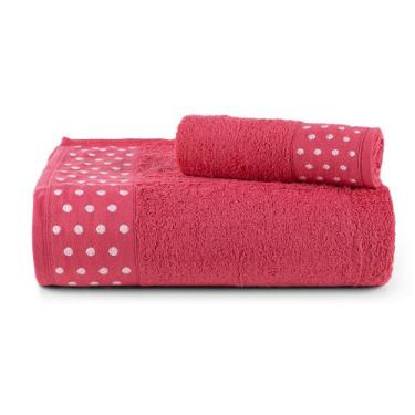 Imagem de Kit De Toalhas Banho e Rosto Vivaz Viva Magenta - MTR ENXOVAIS LTDA