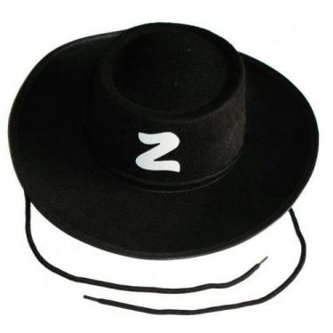 Imagem de Chapéu Zorro Preto em Feltro Fantasia Festa Cosplay  - Lynx Produções 