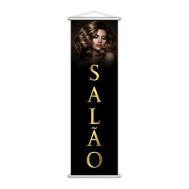 Imagem de Banner Salão De Beleza Mulheres Lona Serviço 100x30cm - PlimShop