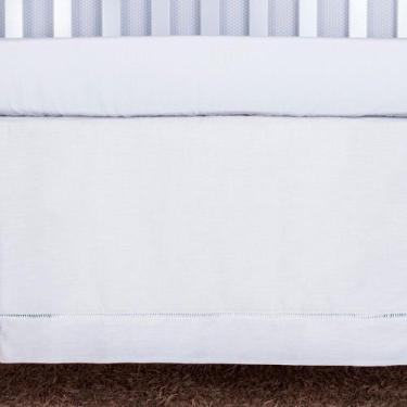 Imagem de Saia de Berço com Ponto Palito Branco - Giz de Cor