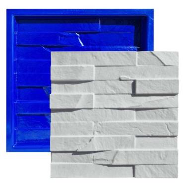 Imagem de Forma 3D Gesso e Cimento ABS 1mm - Pedra Ferro 30x30 cm - Xmoldes Form