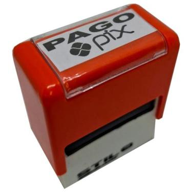 Imagem de CARIMBOS AUTOMÁTICOS PAGO PIX - MEDIDA 38x14MM - Stilo, LARANJA