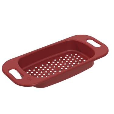 Imagem de Escorredor para pia Basic, 47,2 x 21,2 x 6,3 cm, Vermelho Bold, Coza