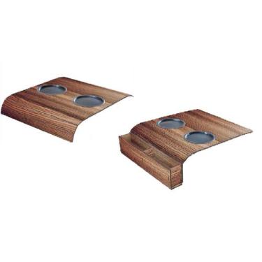 Imagem de Kit 2 Esteira Mdf Bandeja Porta Controle + Porta Copo - spezialle, Tab