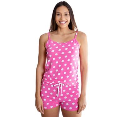 Imagem de Pijama Feminino Curto De Verão  Poa - Empório do Algodão, Rosa, GG