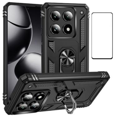 Imagem de WVOZWWO Capa para Xiaomi 14T Pro com película protetora, híbrida, resistente, à prova de choque, proteção militar, capa protetora traseira para celular xiaomi mi 14t pro 2025 (14T Pro preto)