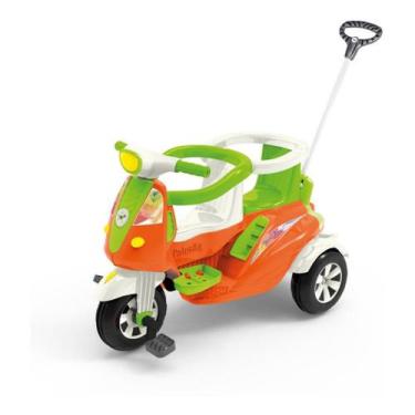 Imagem de Carrinho De Passeio Moto Duo 2 Lugares C/ Empurrador E Pedal Calesita