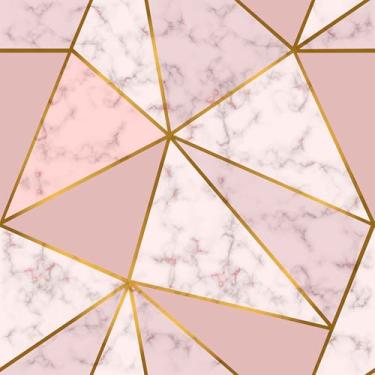 Imagem de Papel De Parede 5m Efeito Mármore Rose Gold Rolo