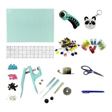 Imagem de Kit Base De Corte 60x45 Cortador Régua Alicate Botão Ritas  - Artmak