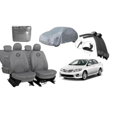 Imagem de Kit capa couro Corolla + limpador parabrisa grátis - ferro tech br