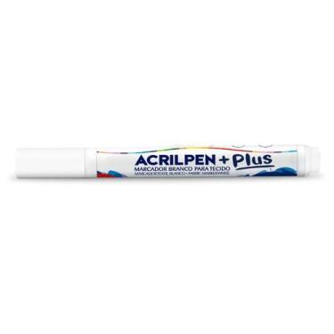 Imagem de Caneta para Tecido Acrilpen 519 Branco - Acrilex