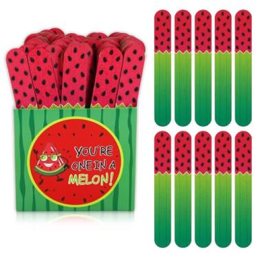 Imagem de Whaline 101 peças de palitos de nome de melancia com palitos de nome para professores e alunos, etiquetas de nome para casa, sala de aula, atividades educativas, suprimentos