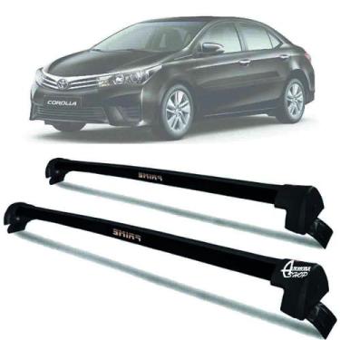 Imagem de Rack Teto Aluminio Prime Toyota Corolla 15 a 19 Preto PR102