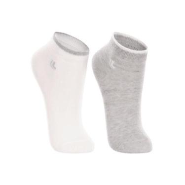 Imagem de Meia Lupo Cano Curto Infantil 2835-088 C/2, Branco, Mescla, 30-36