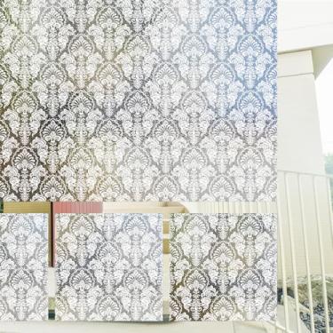 Imagem de funlife Azulejos de película de privacidade de janela quadrada pré-cortados sem costura, proteção UV decorativa aderência estática removível opaca dupla face revestimentos adesivos de vidro para
