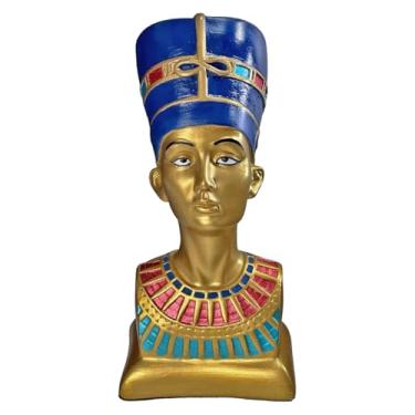 Imagem de Nefertiti Busto Deusa Rainha Egípcia Da Beleza Enfeite 25cm (Colorido)