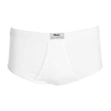 Imagem de Cueca Slip Abertura Frontal Mash 072.50 100% Algodão, P, Branco