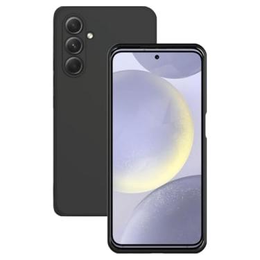 Imagem de Capa Capinha Case Premium Anti Impacto Aveludada Preta com Proteção de Câmera para Samsung Galaxy S24