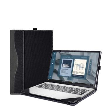 Imagem de Capa de laptop para Dell Pro 16 Plus (PB16250/PB16255) e Pro16 PC16255/PC16250 e para Dell 16Plus DB16250, bolsa protetora de couro PU para notebook com suporte para caneta (cinza escuro)