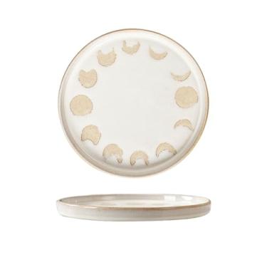 Imagem de Prato de carne retrô de comida ocidental de cerâmica com prato de sobremesa restaurante hotel-lua