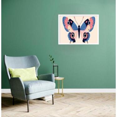 Imagem de Quadro Decorativo Borboleta ul Rose - 50X70Cm - Quadros On-Line